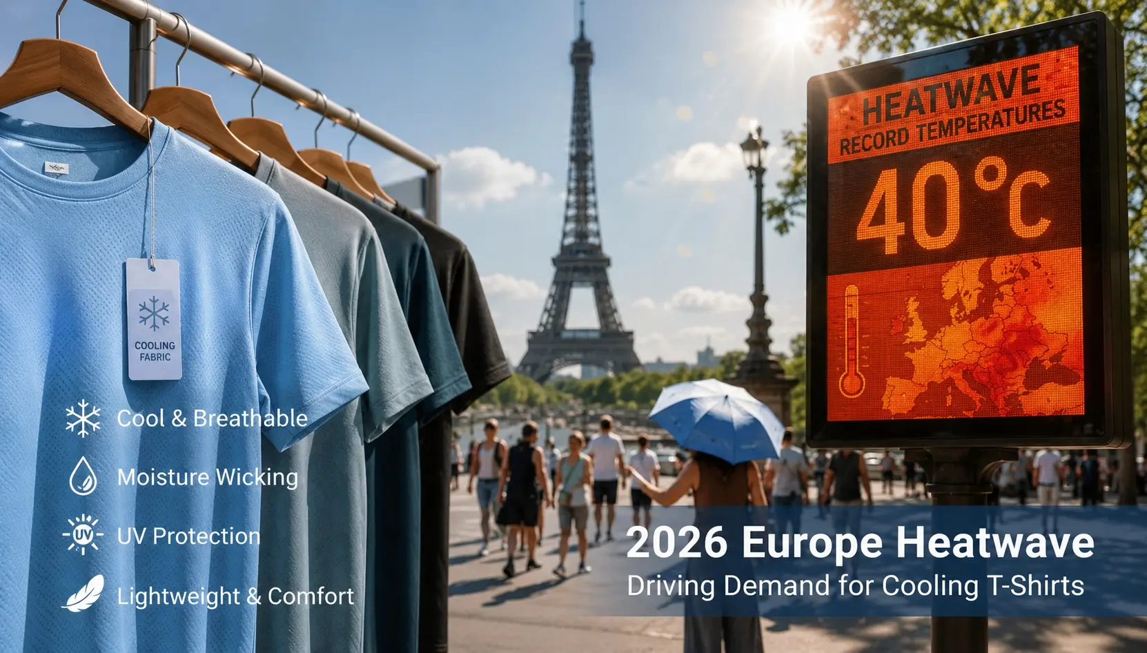 Europe's 2026 Heatwave Drives Surging Demand for China's Cooling Performance T-Shirts